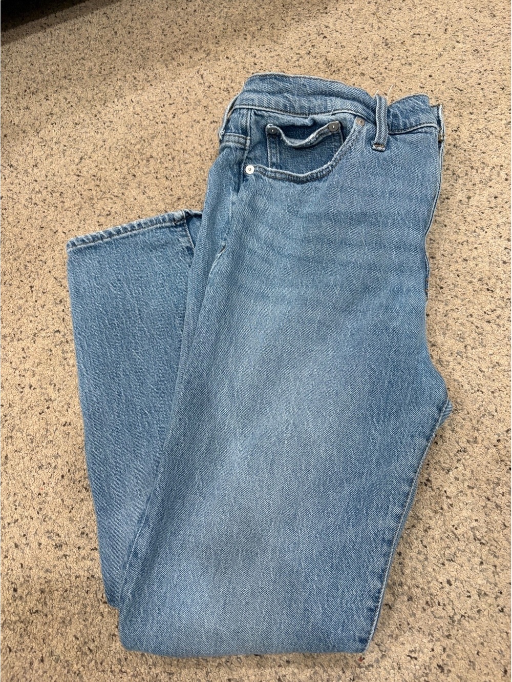 Madewell Perfect Vintage Jean wider leg straight in Light Blue Denim, Size 29